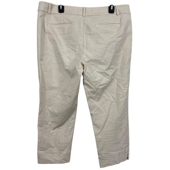 Ann Taylor Loft Womens Beige Khakis Chinos Ankle Cropped Pants Stretch Cotton 14 - Picture 14 of 16